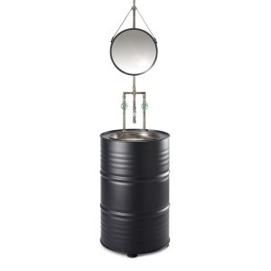 METAL BASIN CONSOLE WITH MIXER AND MIRROR art. F200